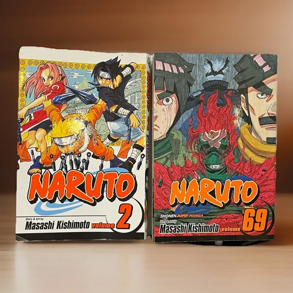 Naruto Volume 1 & Volume 69 Masashi Kishimoto Comic Books Japanese Manga Lot